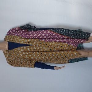 LF Multicolor Floral Women's Poncho one Size